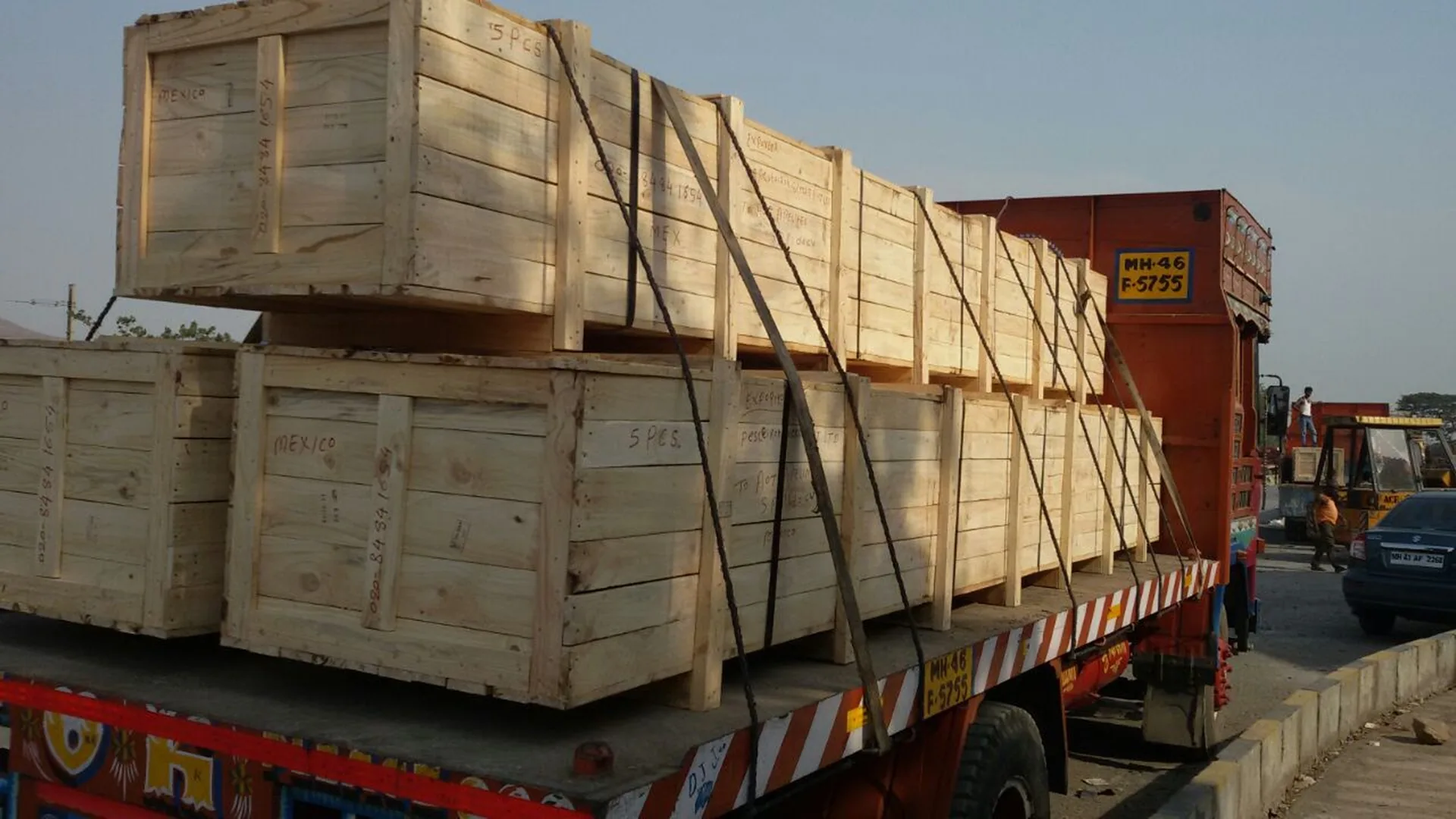 Wooden export box packing